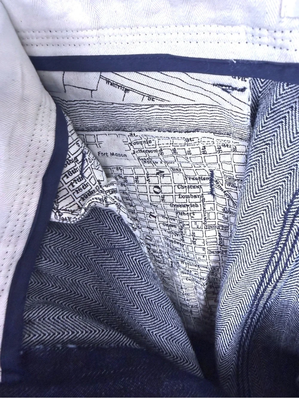 Taylor Stitch Morse Pant Washed Indigo Stripe Organic Cotton Tailored 32x34
